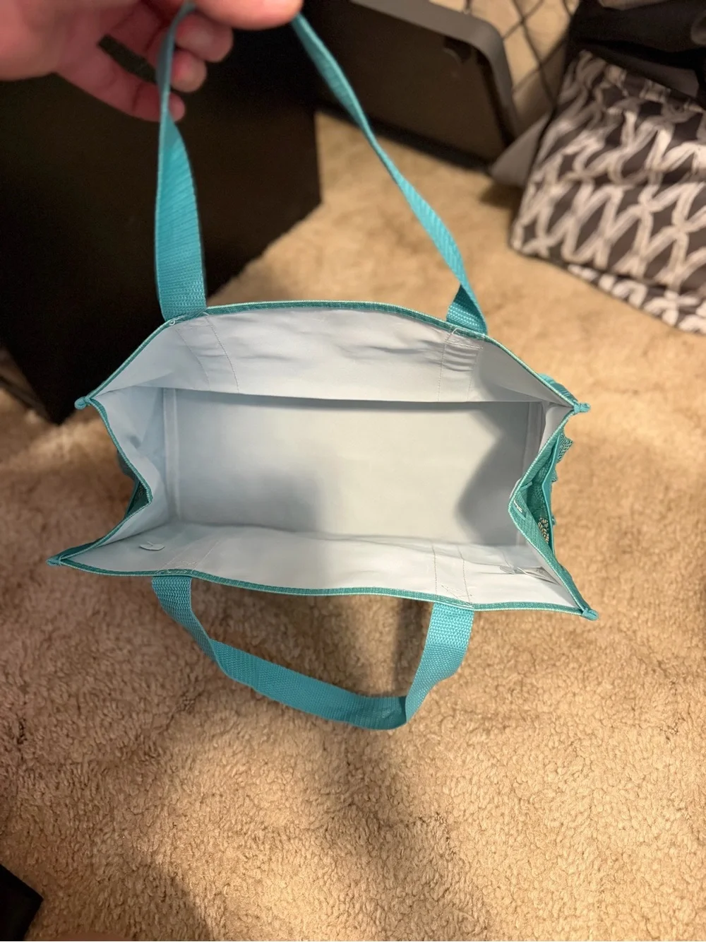 thirty-one Aqua/Turquoise Pocketed Utility Caddy Tote